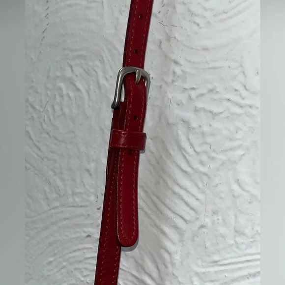 Vintage Red Coach Turn Lock Made In Costa Rica with Strap 9154